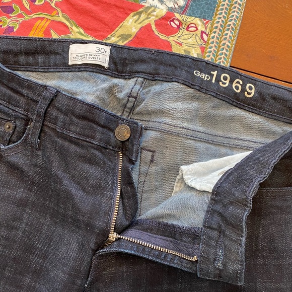 Gap plaid dark indigo jeans - Picture 2 of 4